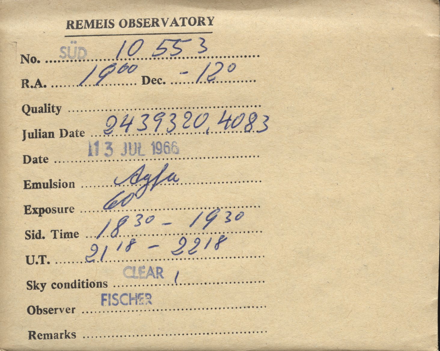 Plate envelope