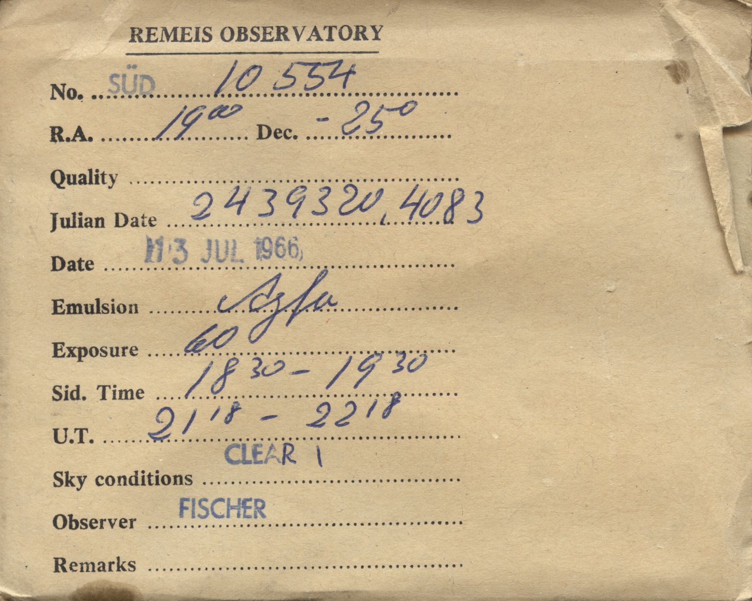 Plate envelope