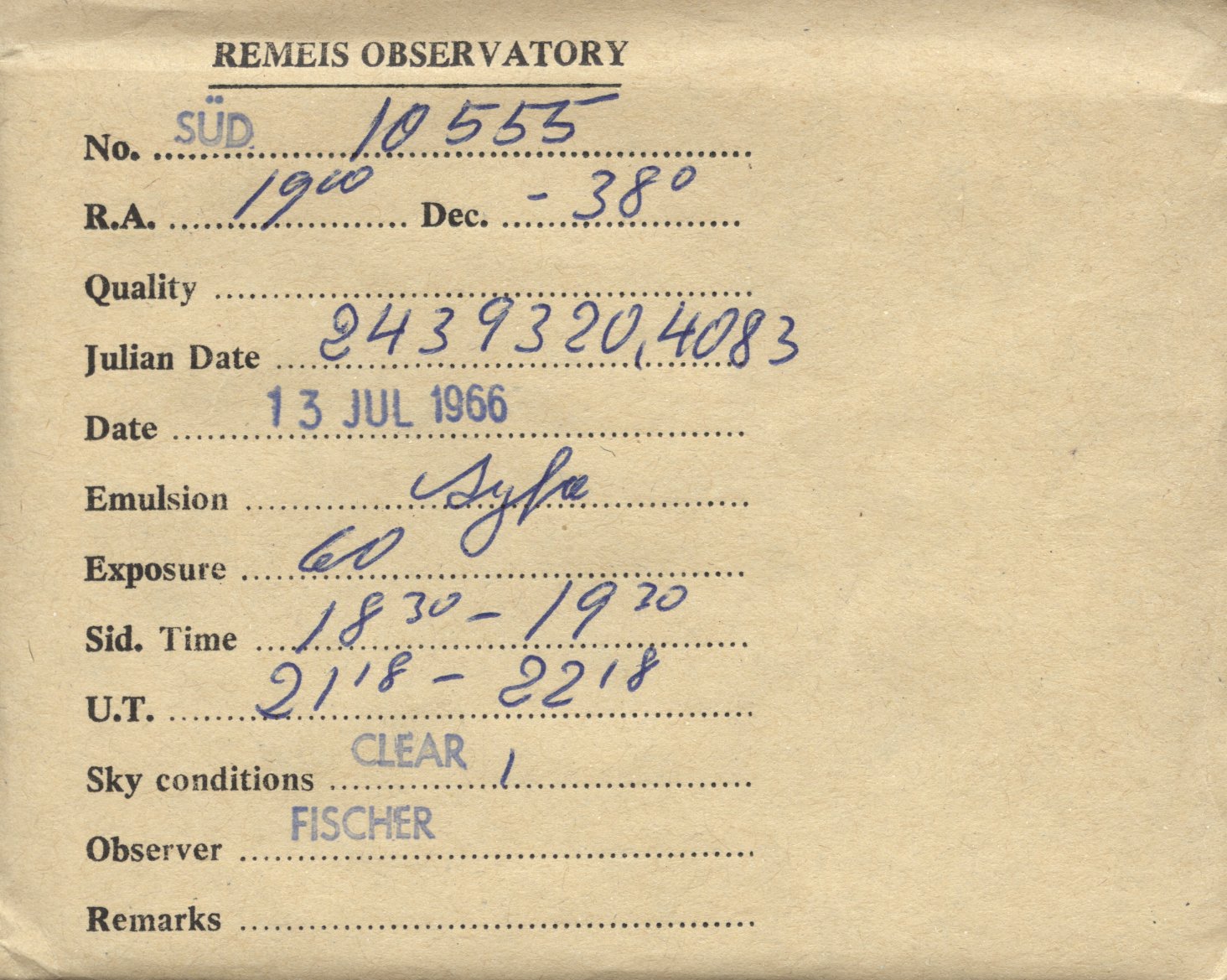 Plate envelope