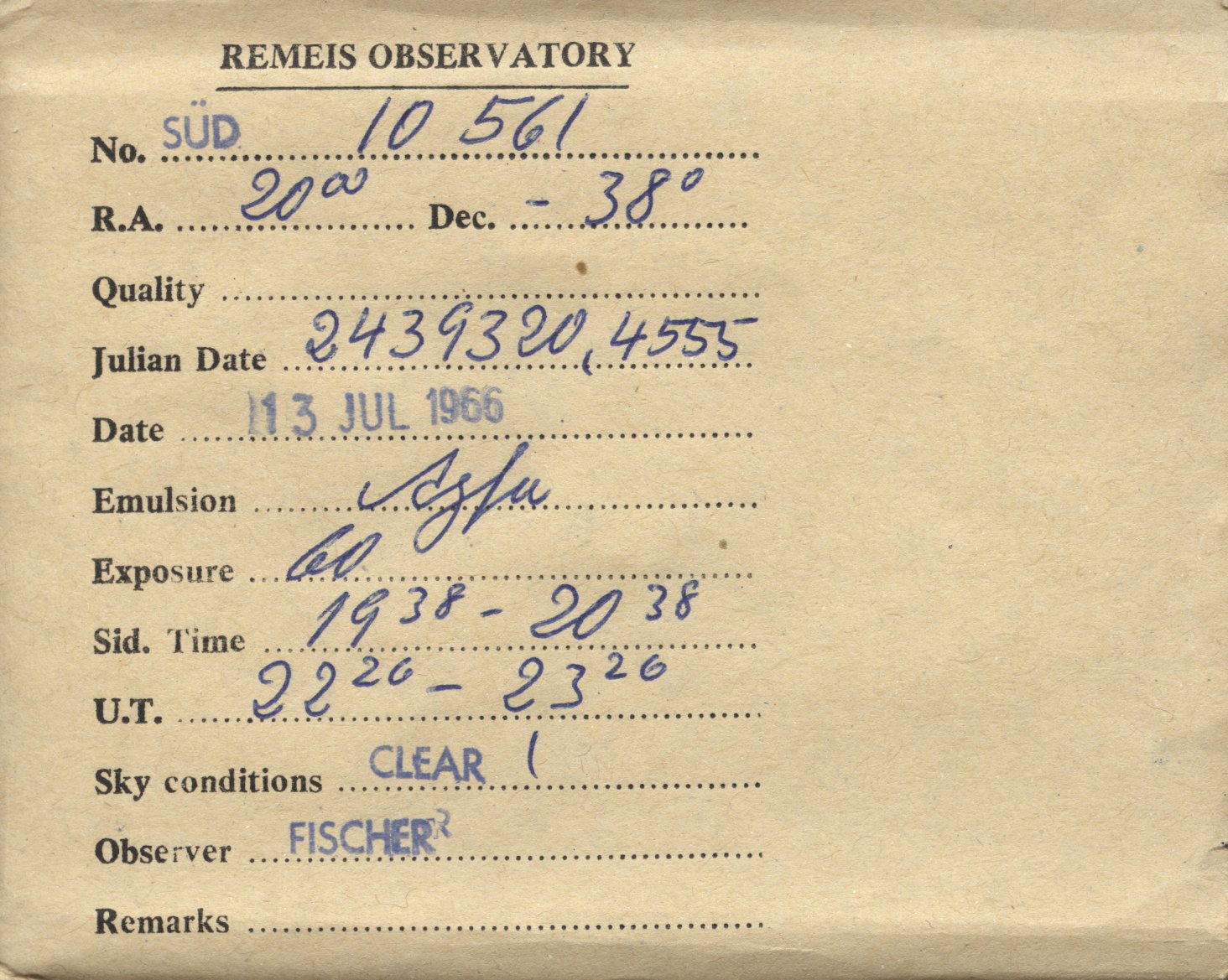 Plate envelope