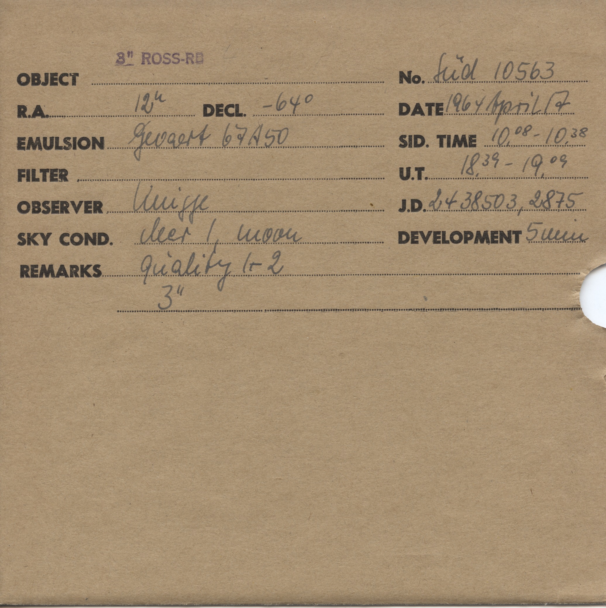 Plate envelope