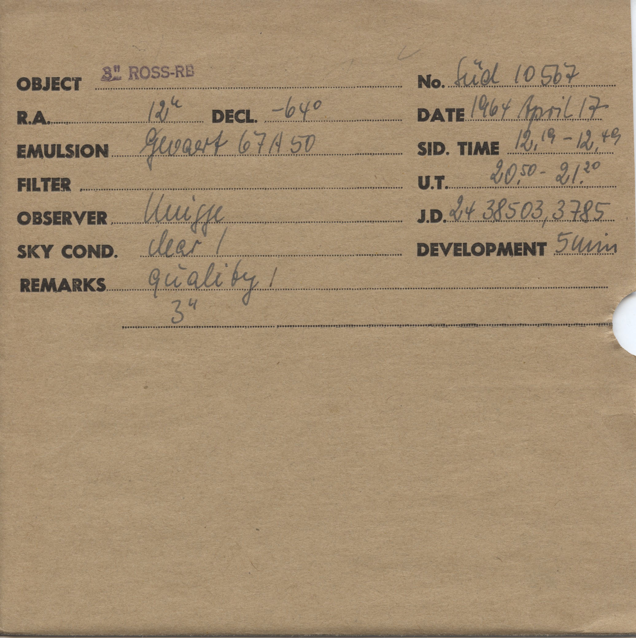 Plate envelope