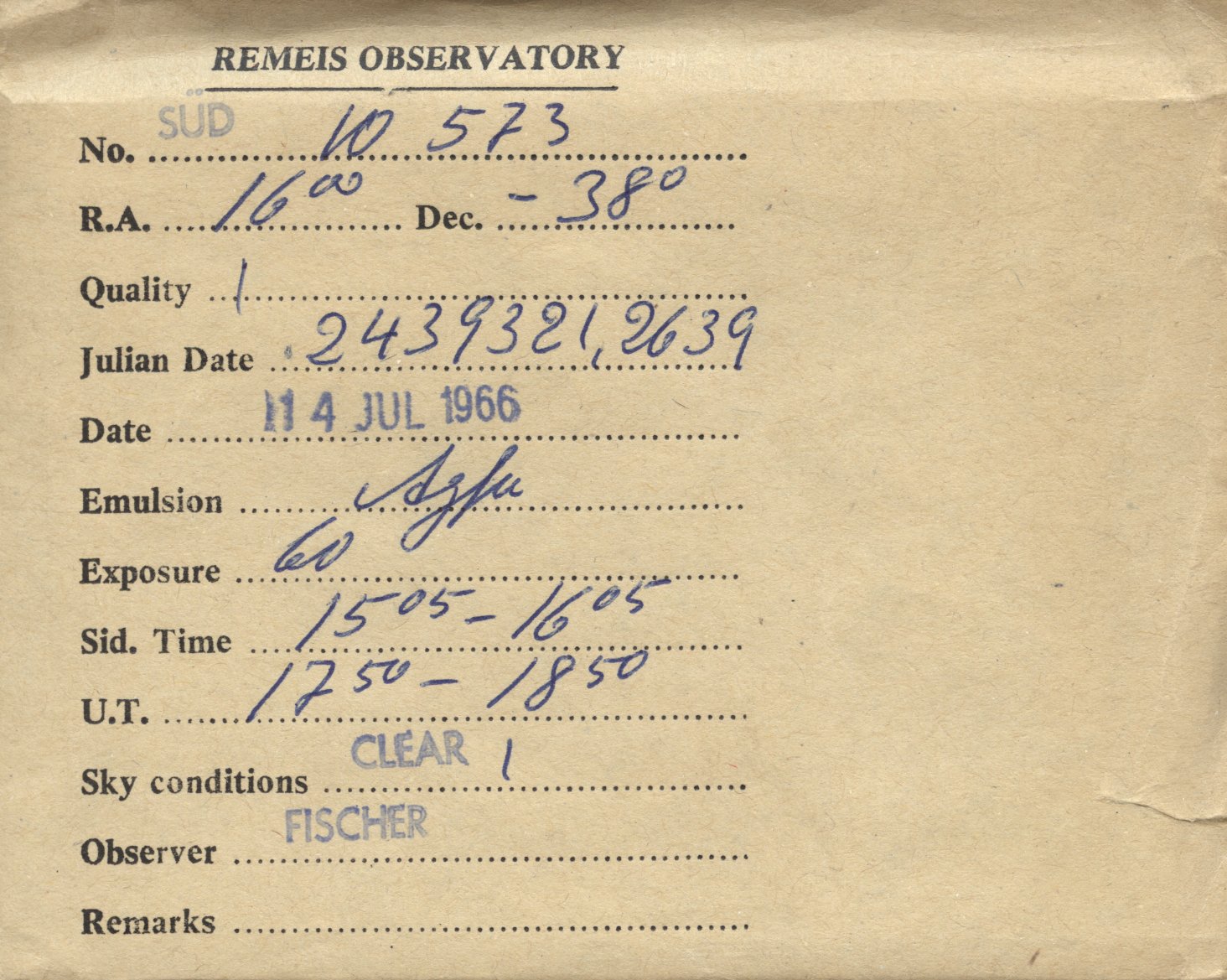 Plate envelope