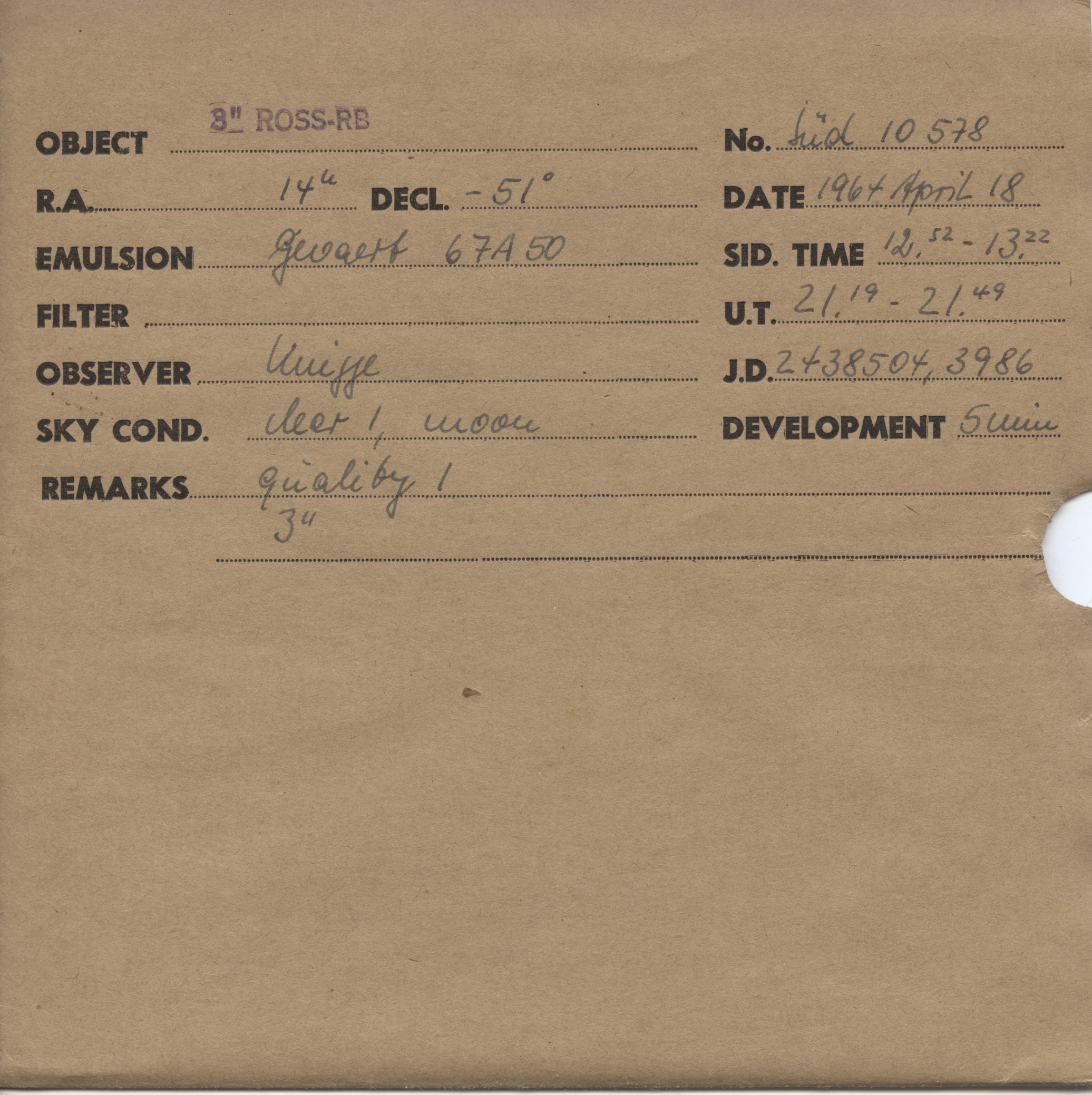 Plate envelope