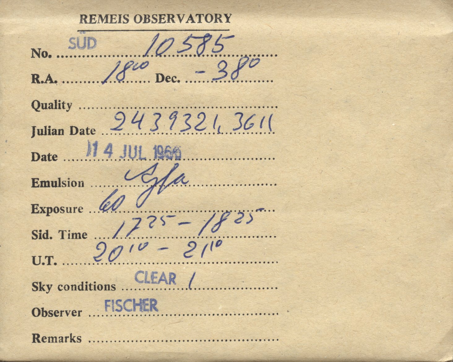 Plate envelope