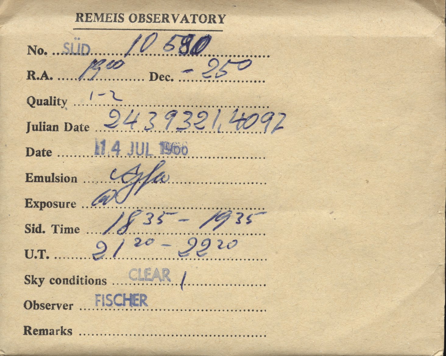 Plate envelope