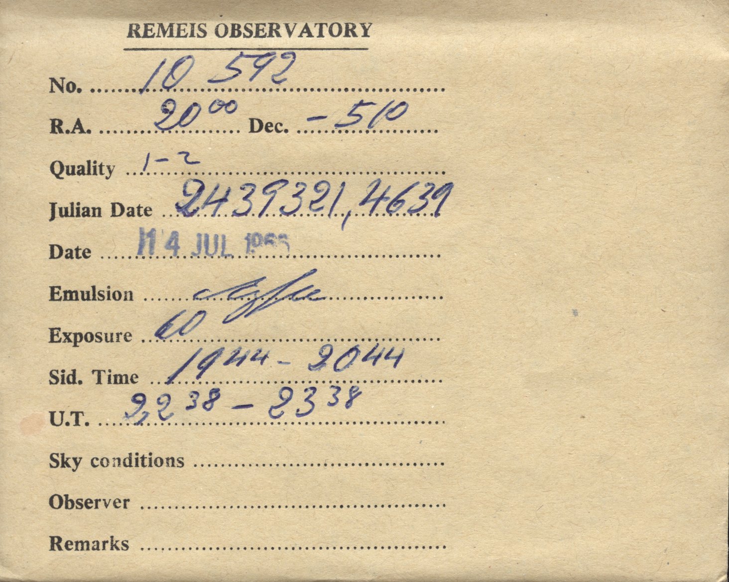 Plate envelope