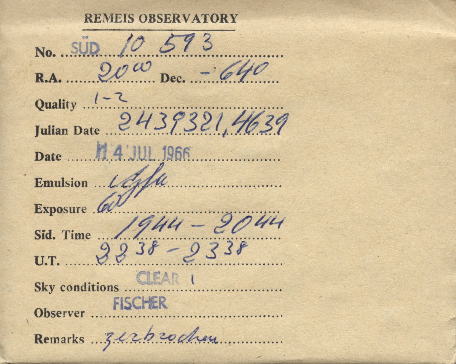 Plate envelope