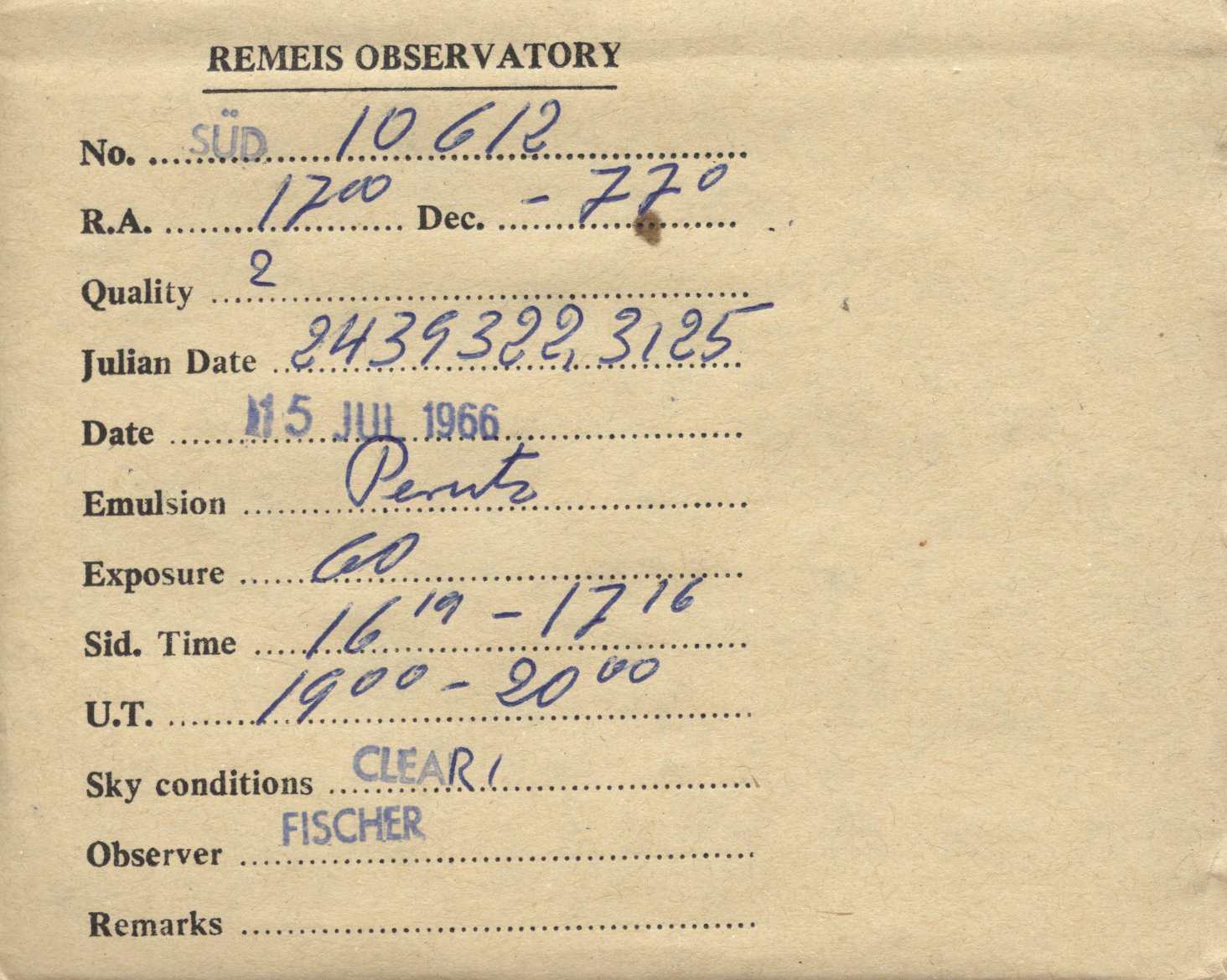 Plate envelope
