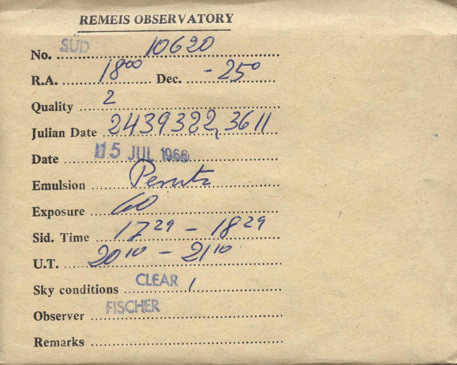 Plate envelope