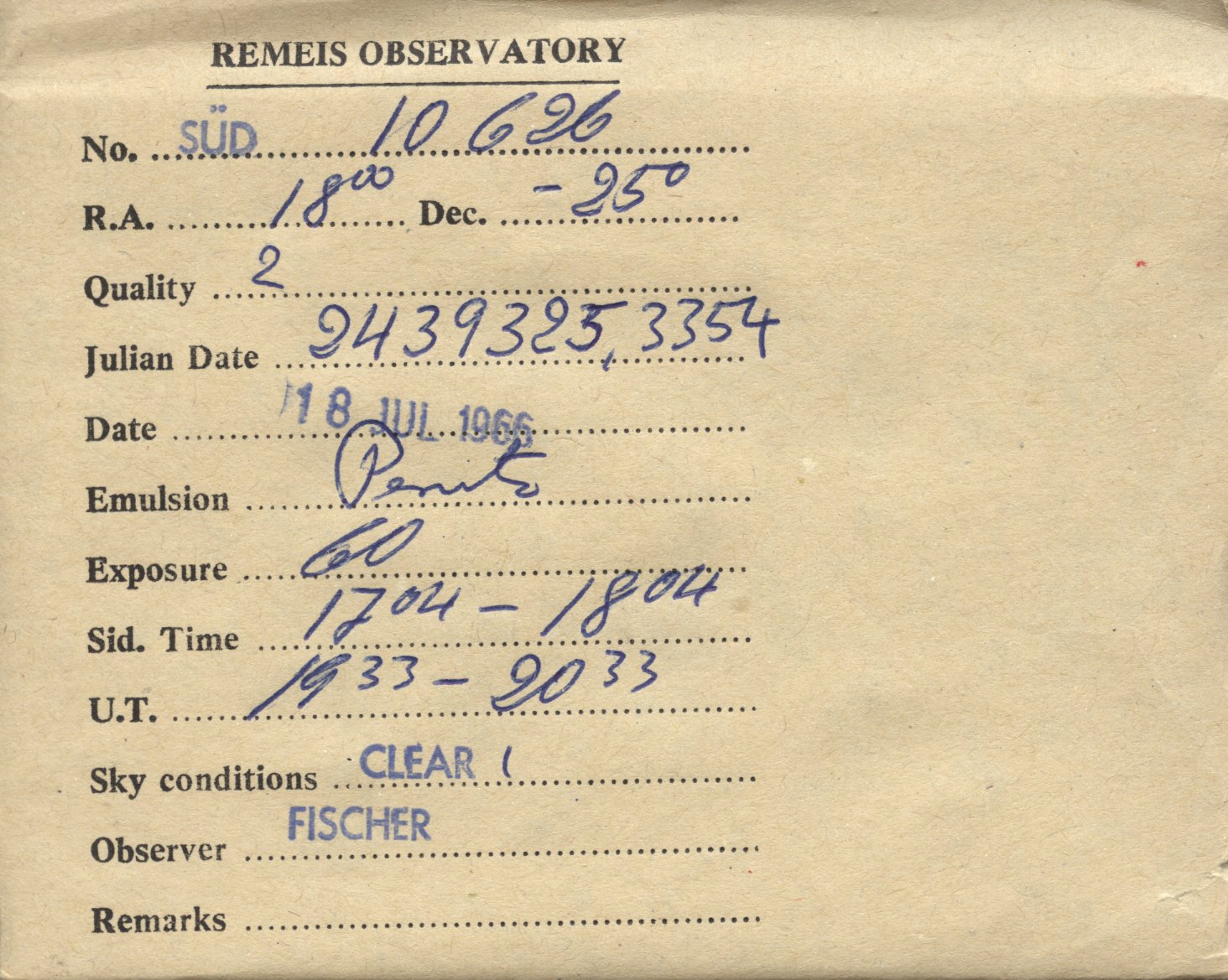 Plate envelope