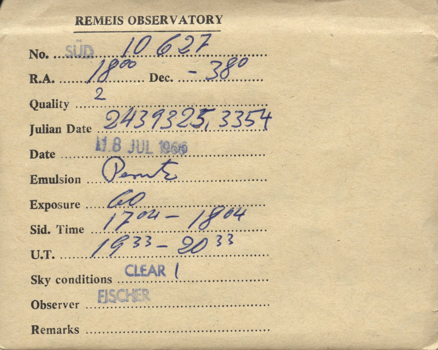 Plate envelope