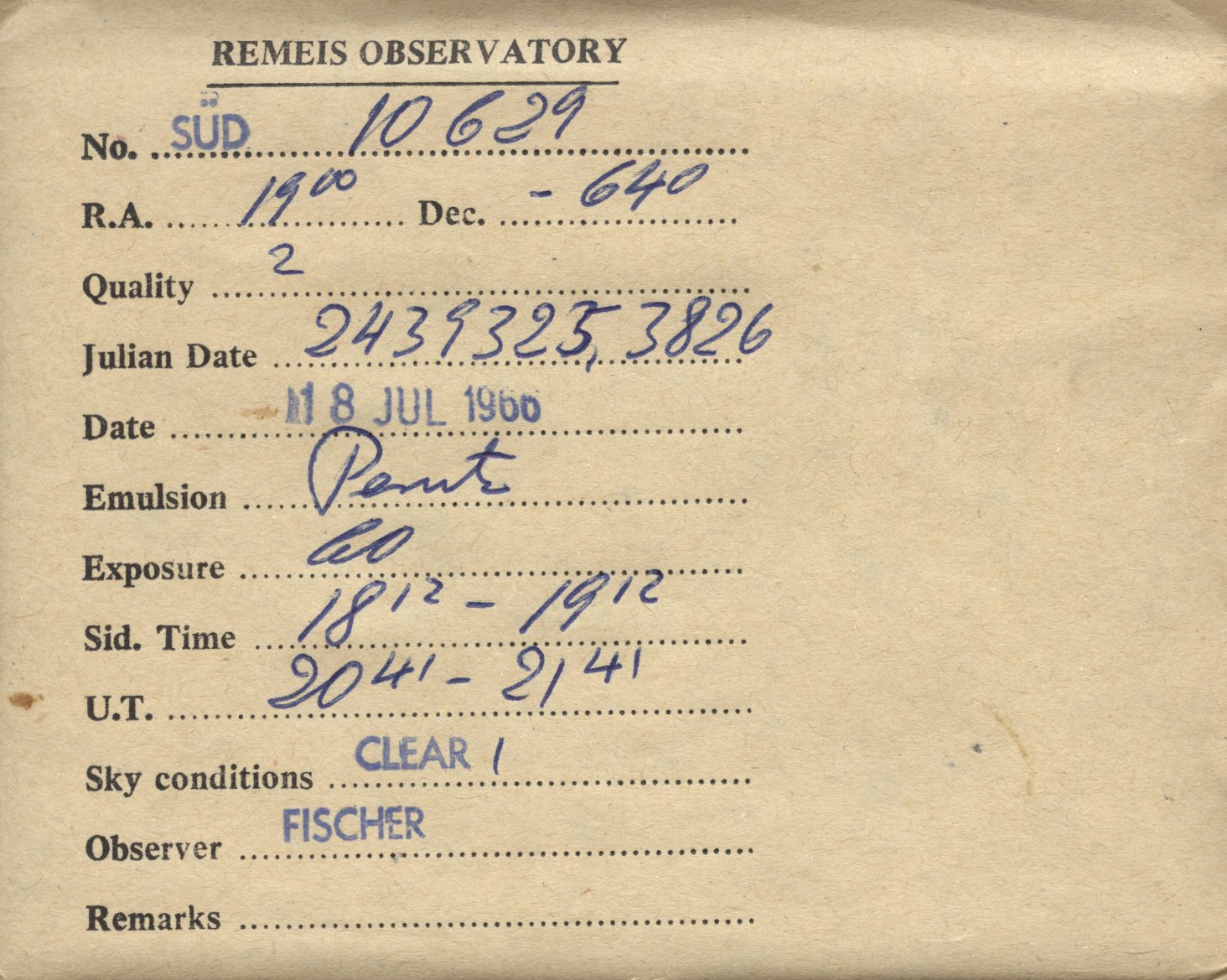 Plate envelope
