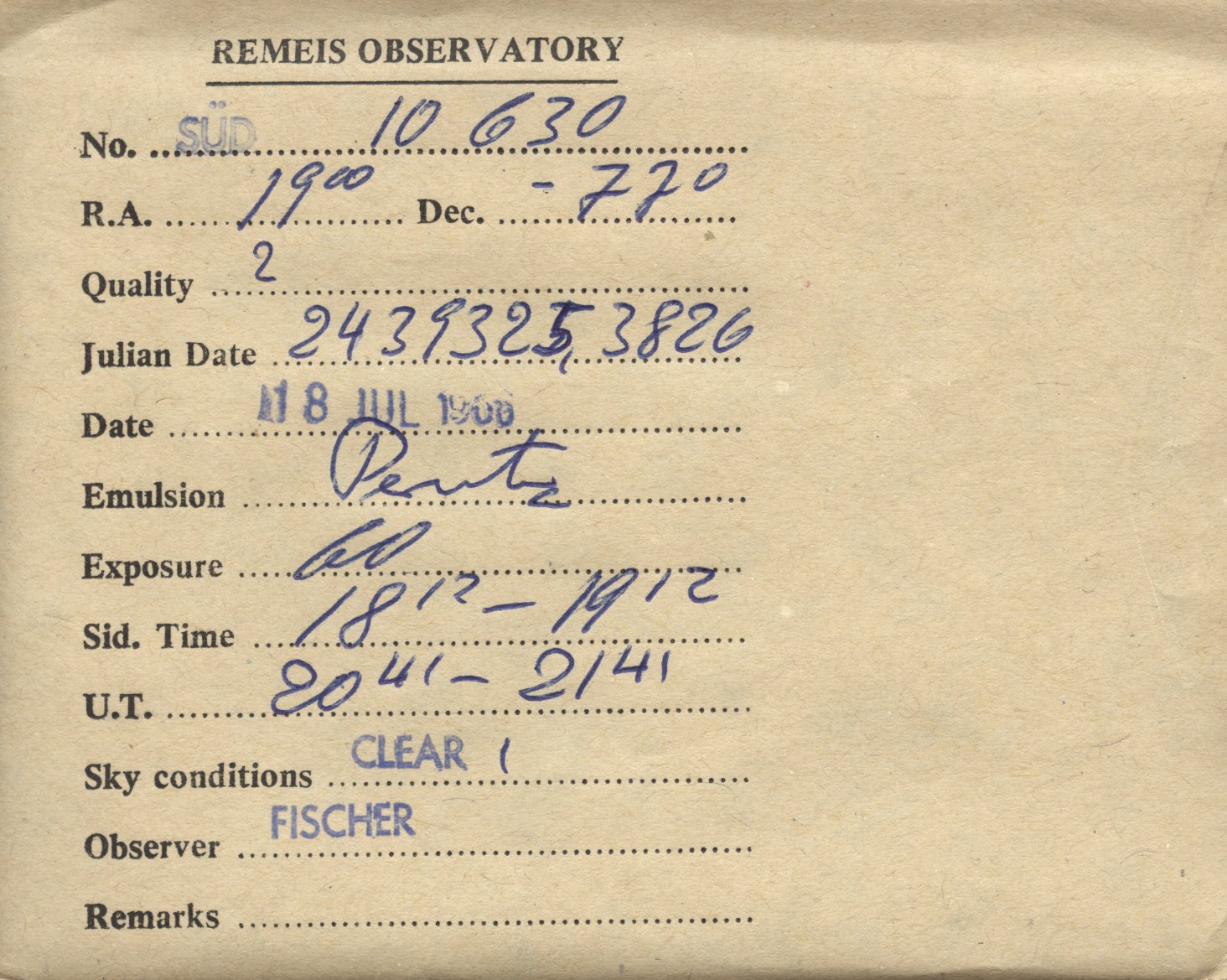 Plate envelope