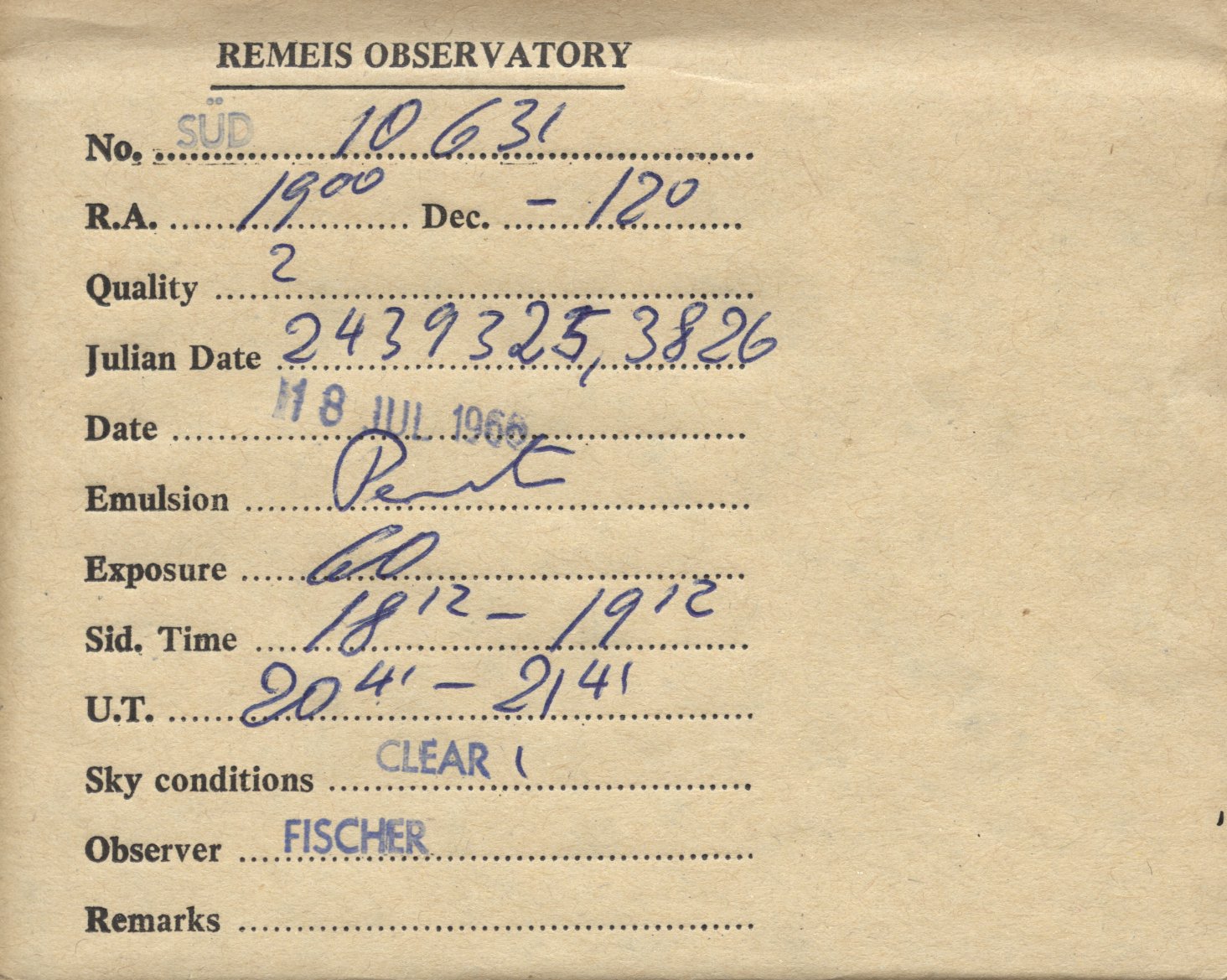 Plate envelope