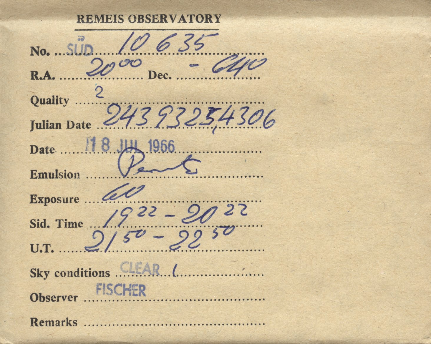 Plate envelope