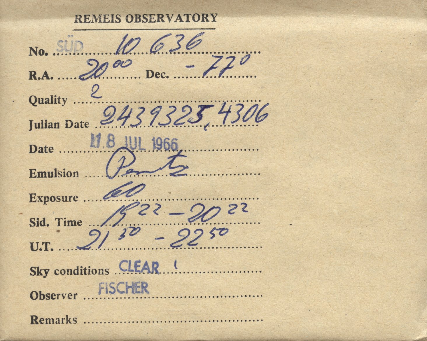 Plate envelope