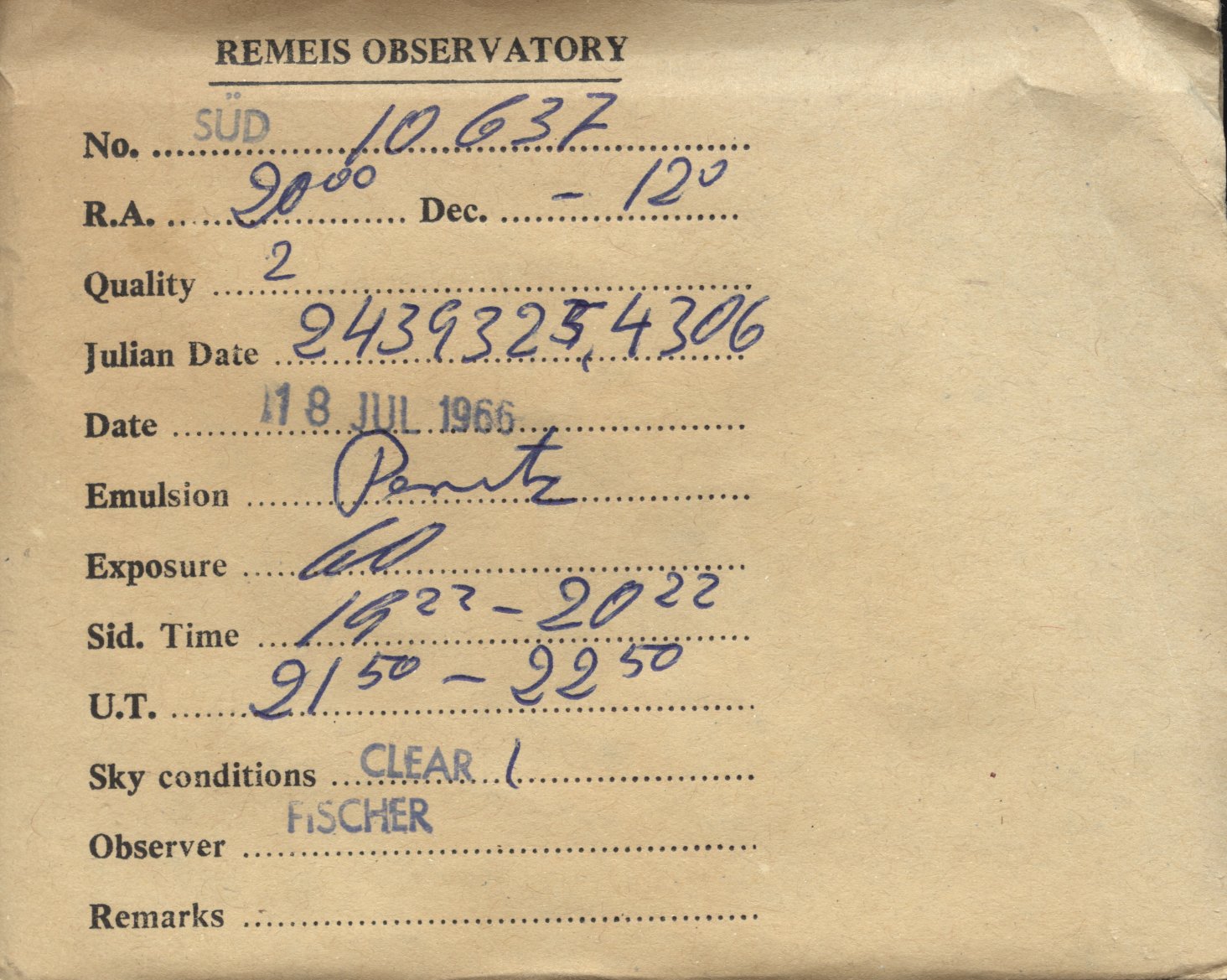 Plate envelope