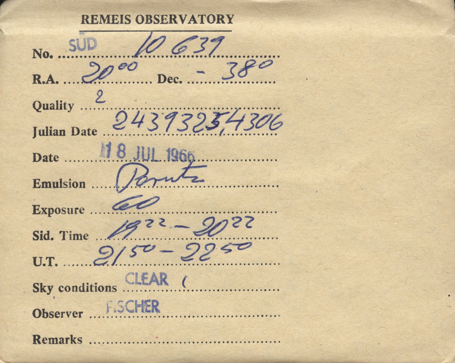 Plate envelope