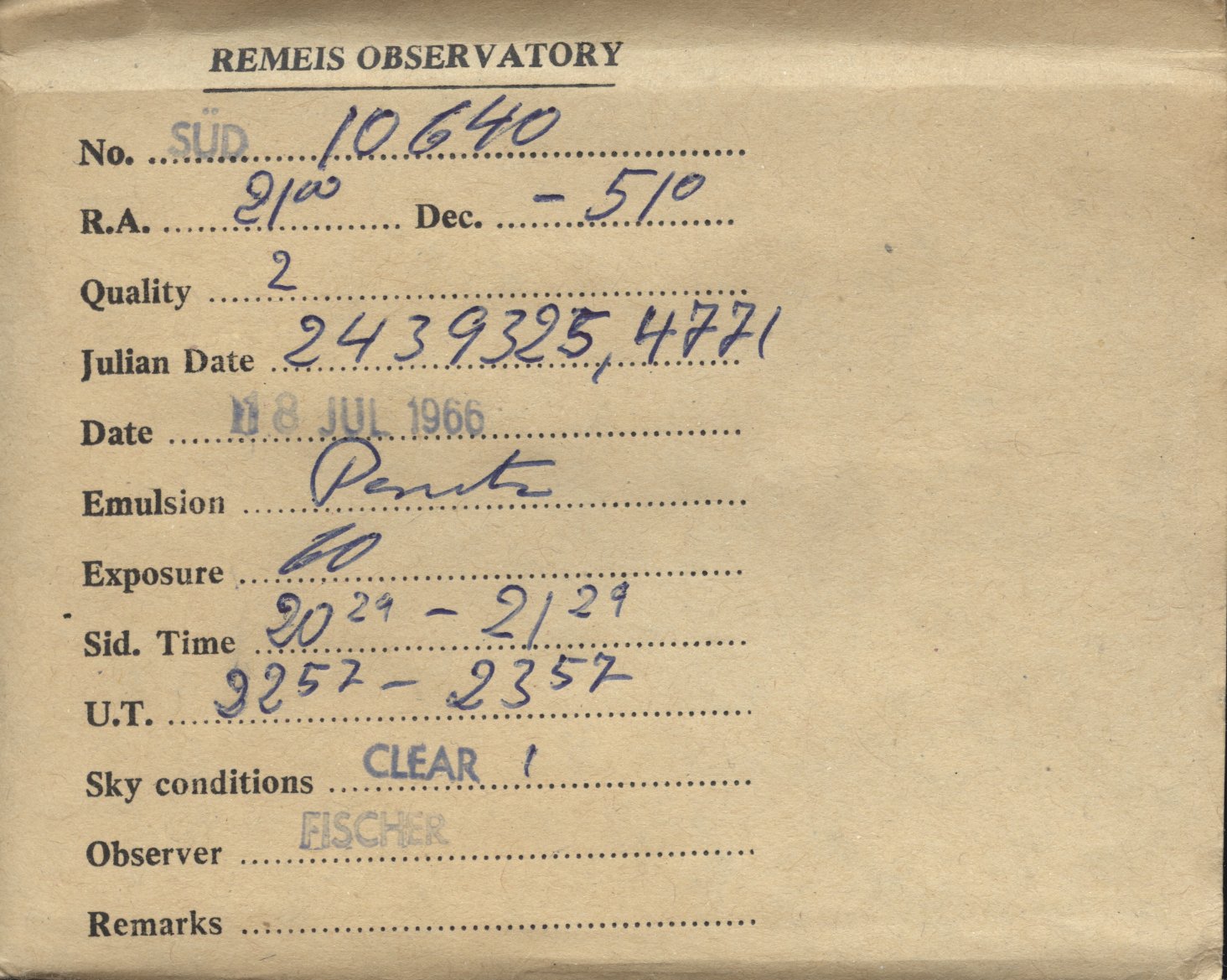 Plate envelope