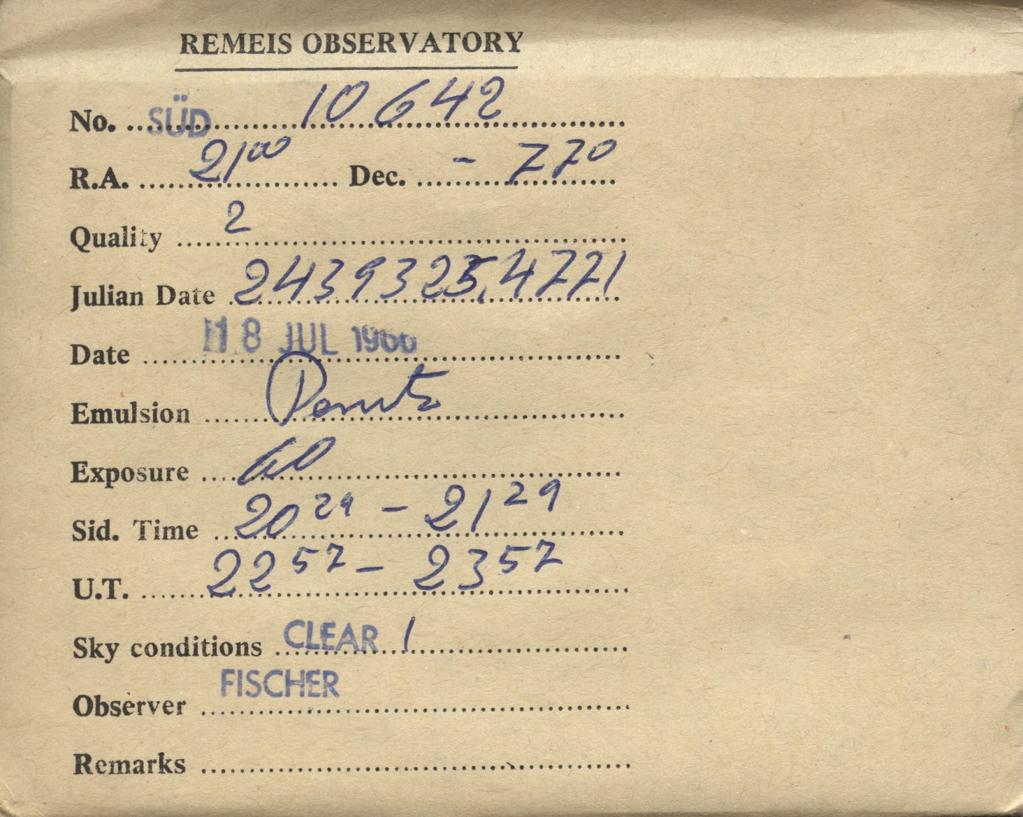Plate envelope