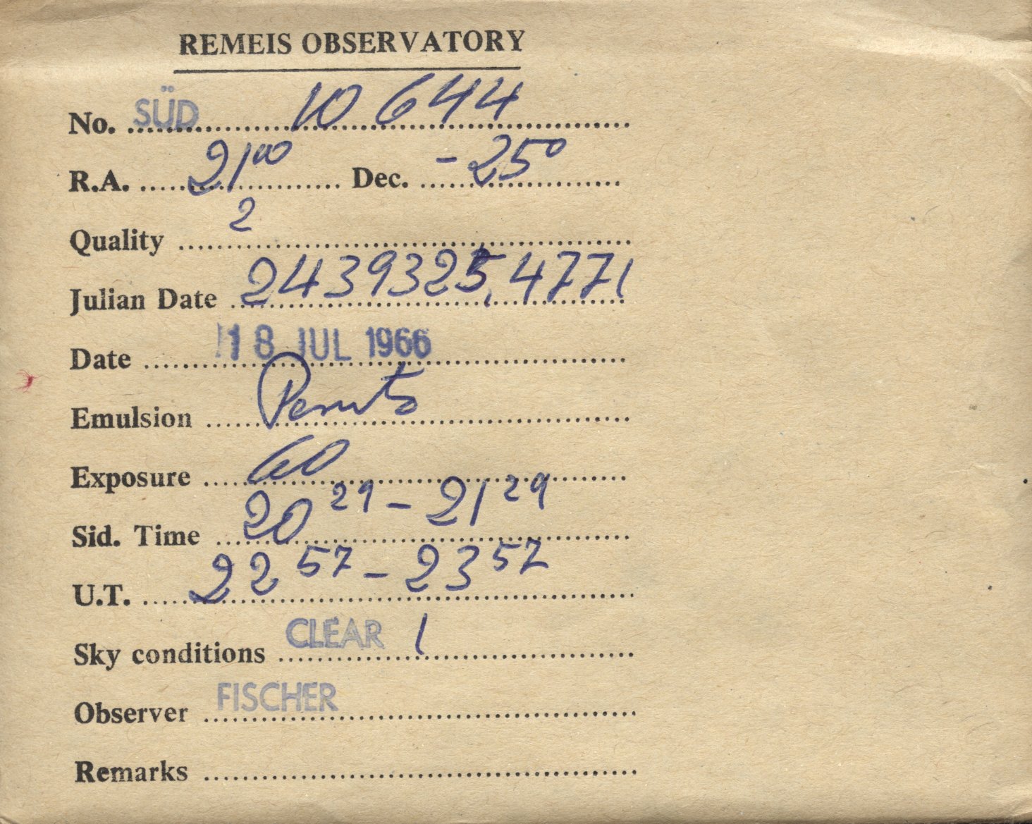 Plate envelope