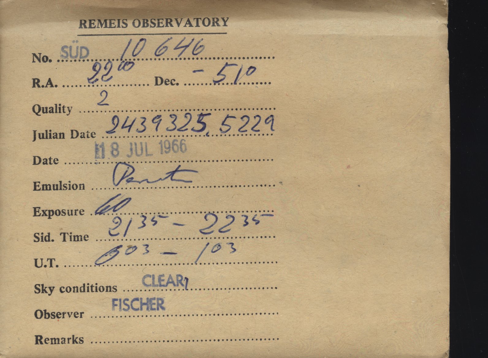 Plate envelope