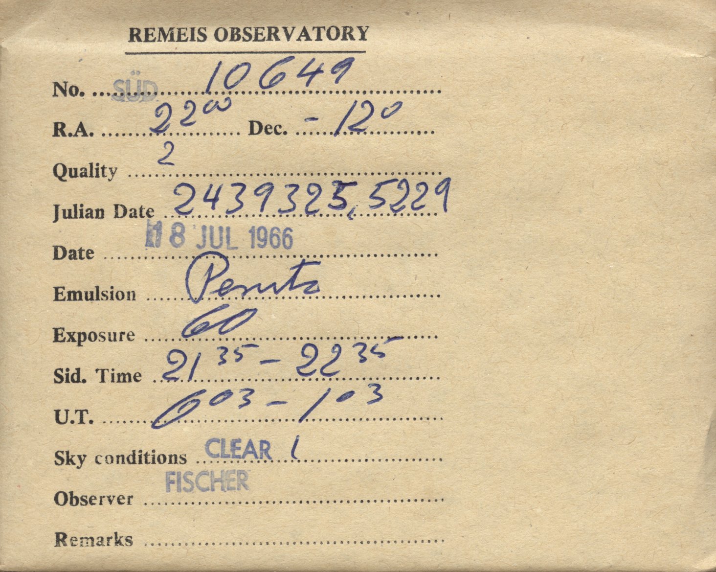 Plate envelope