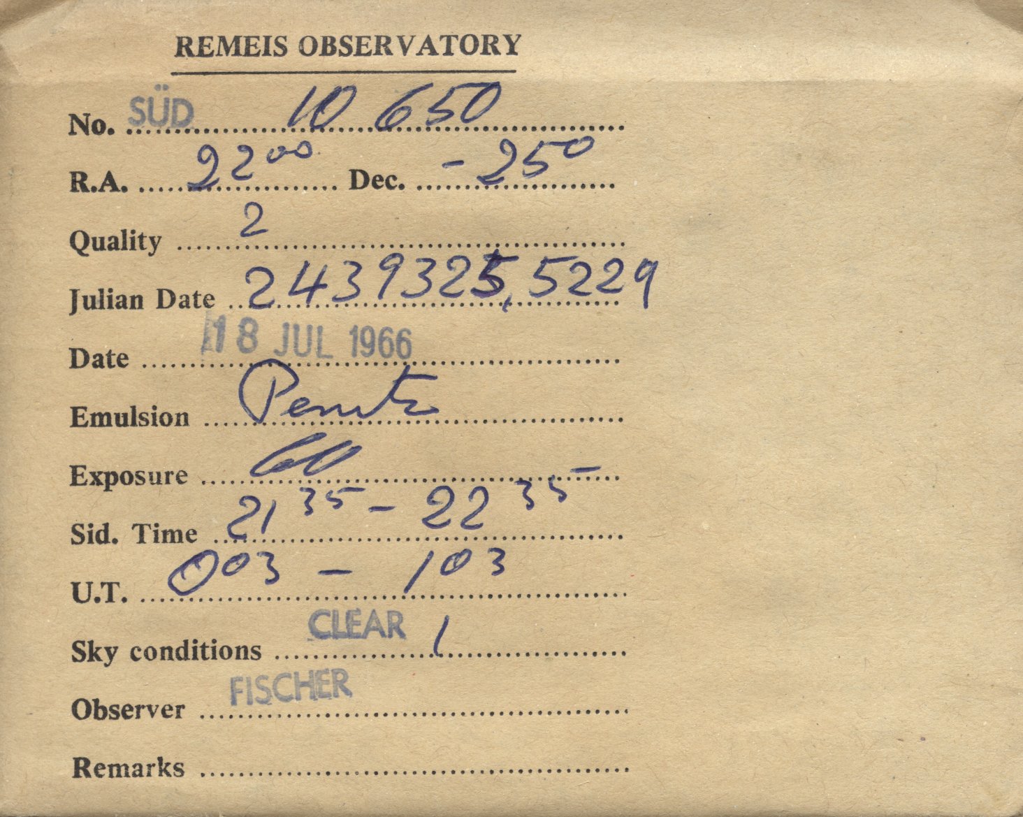 Plate envelope