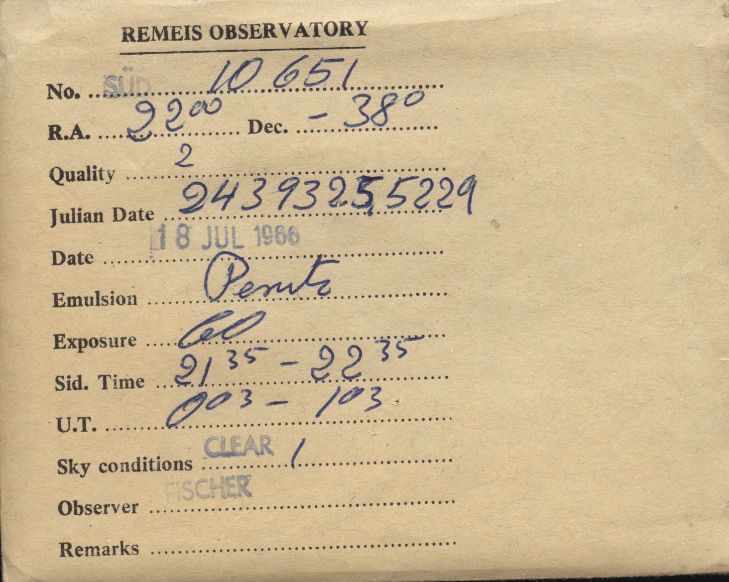 Plate envelope