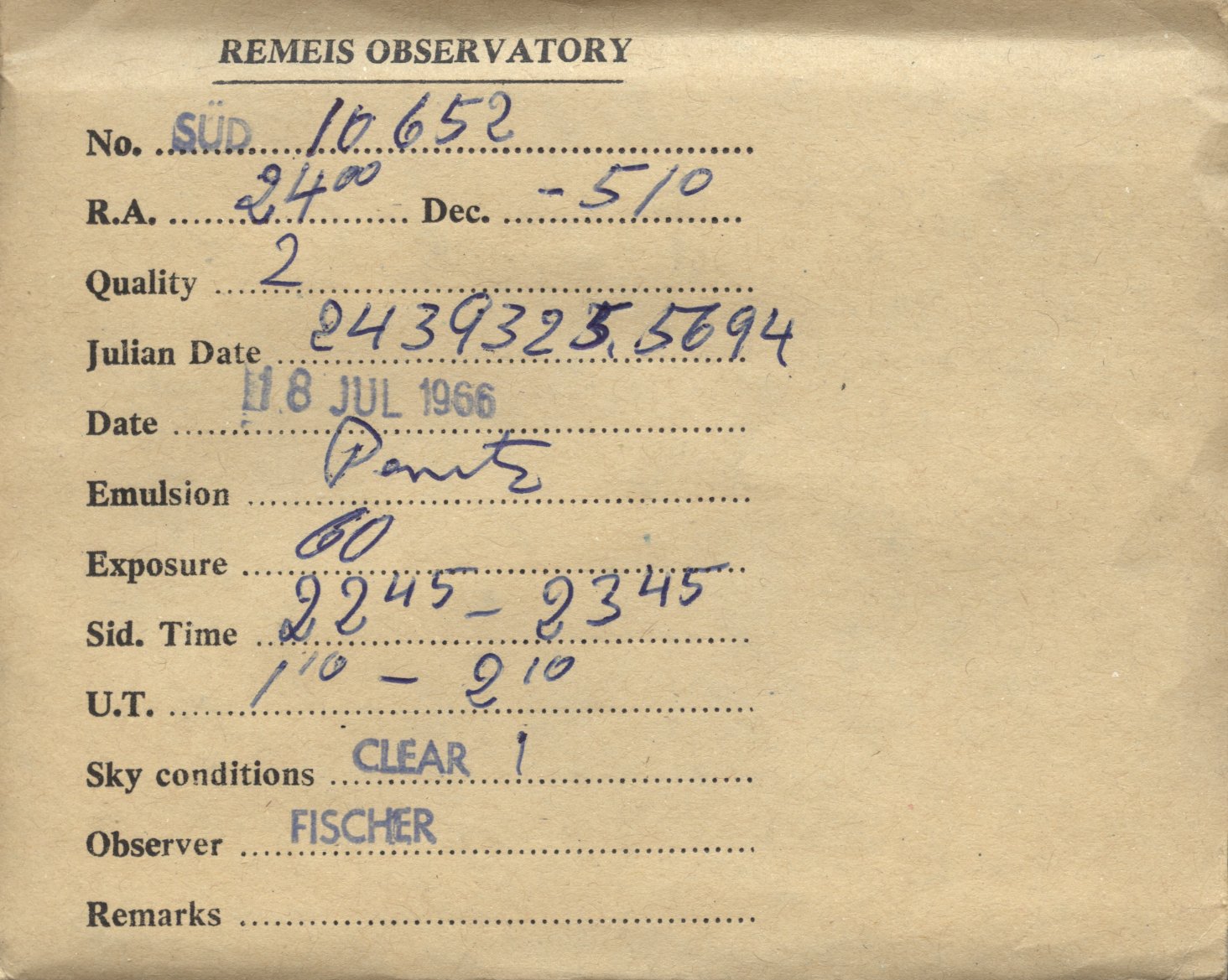 Plate envelope