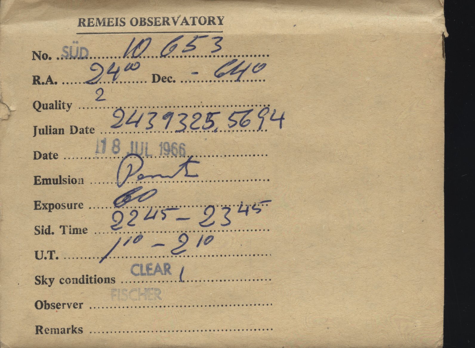Plate envelope