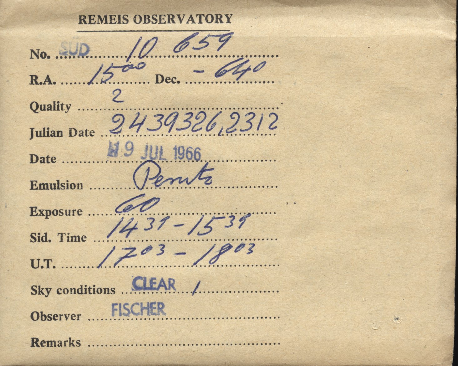 Plate envelope