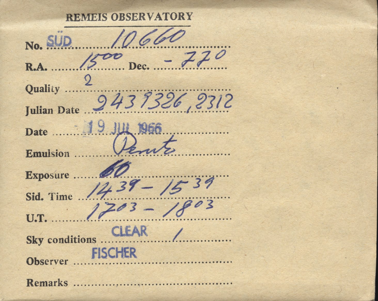 Plate envelope