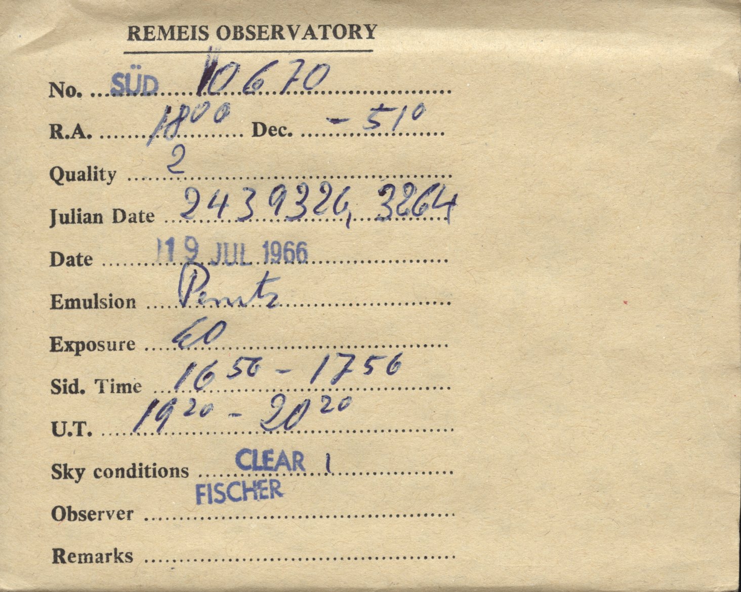 Plate envelope