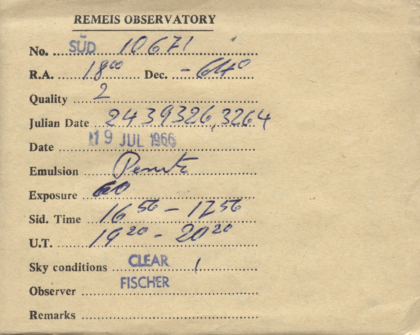Plate envelope