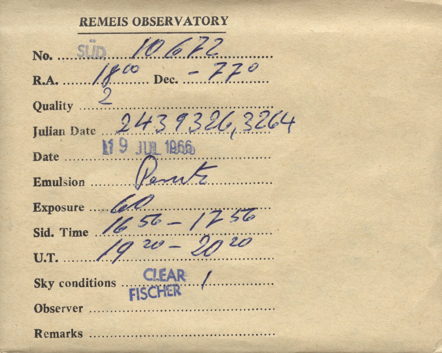 Plate envelope