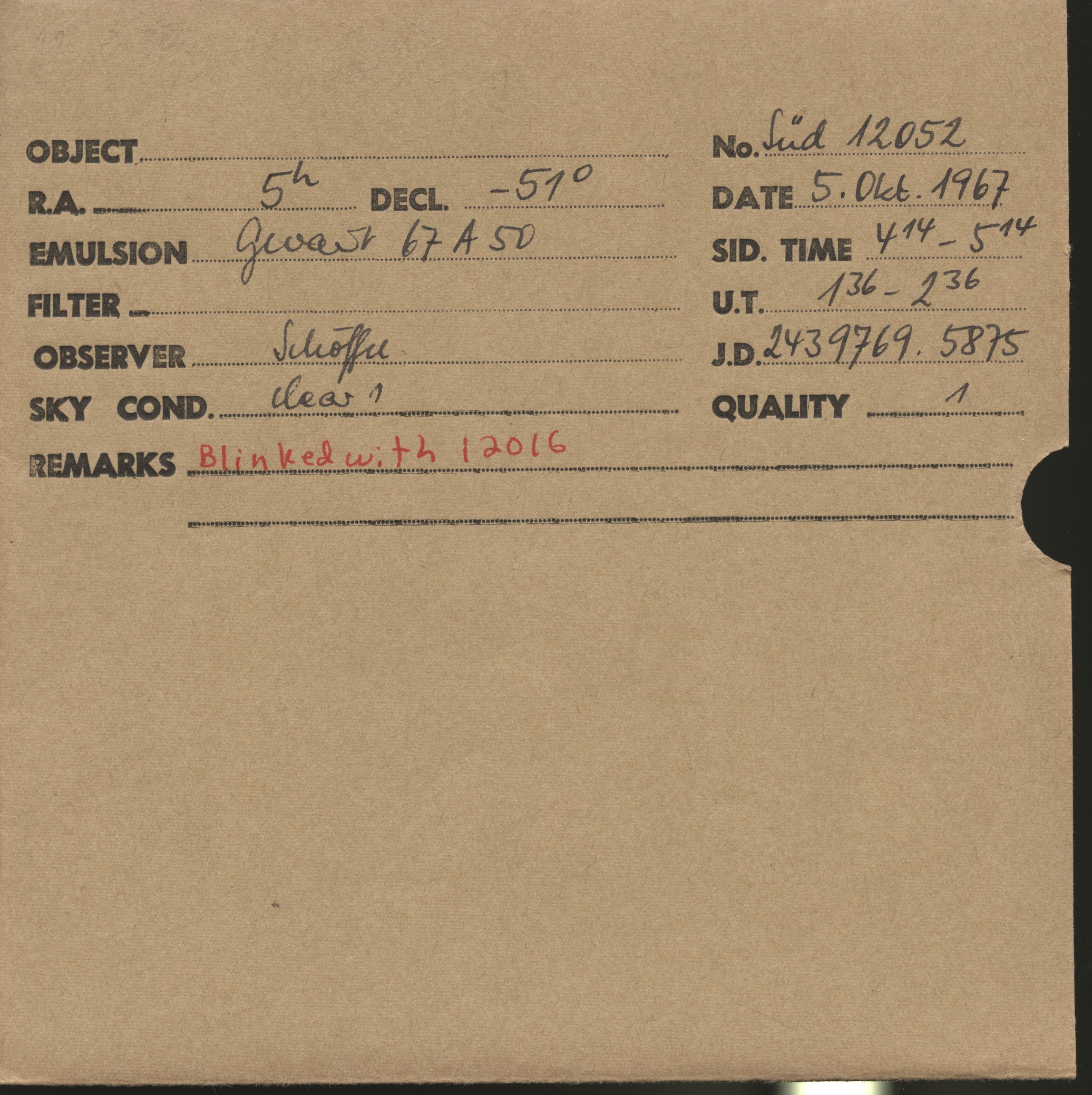Plate envelope