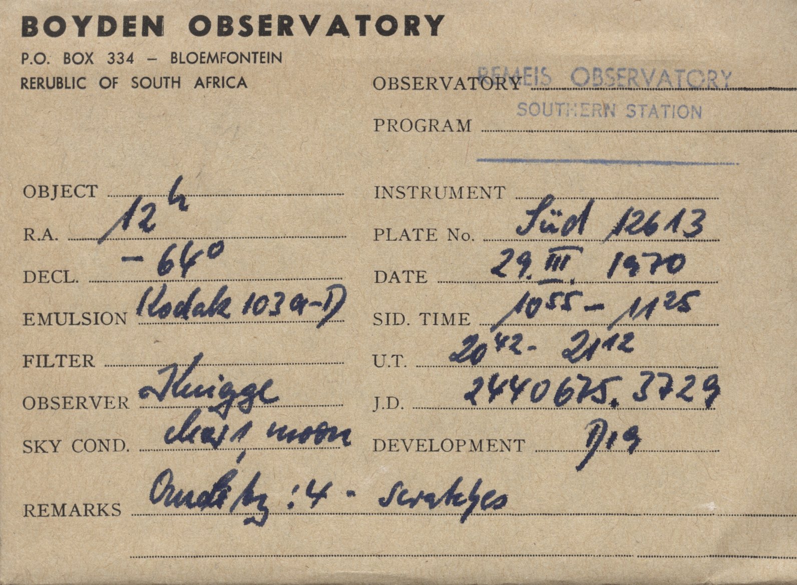 Plate envelope