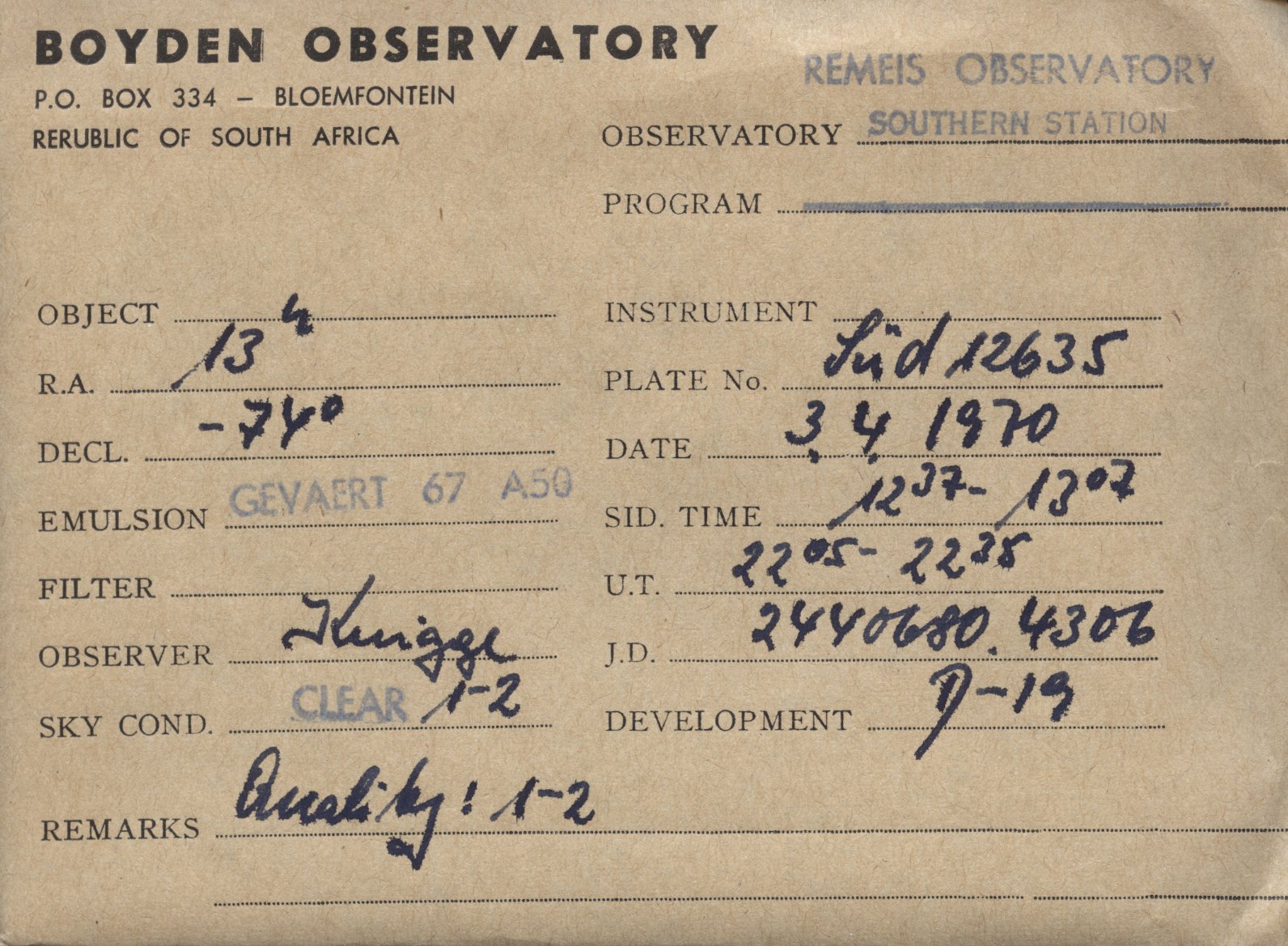 Plate envelope