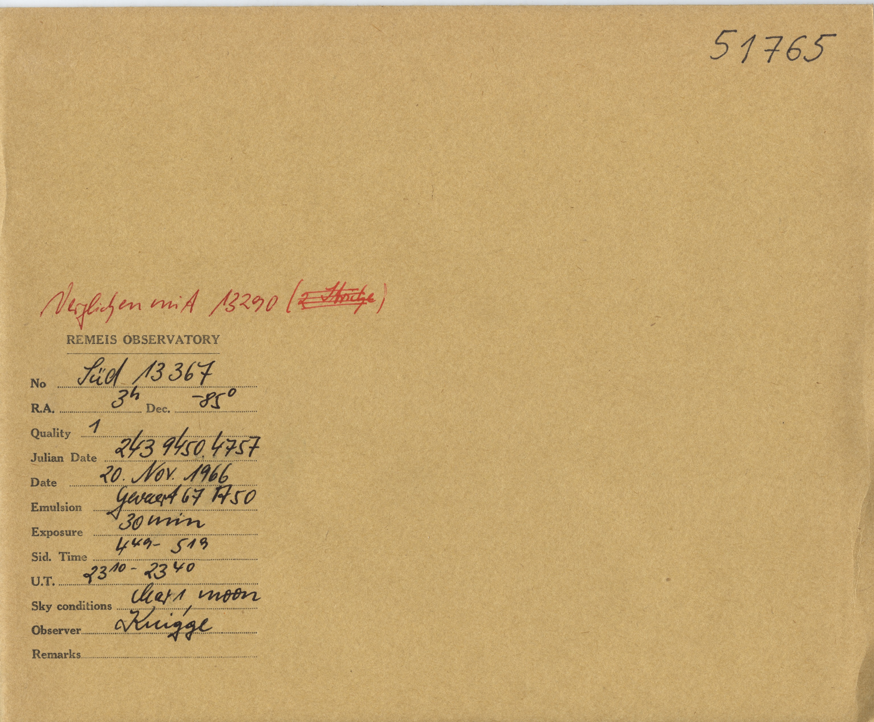 Plate envelope