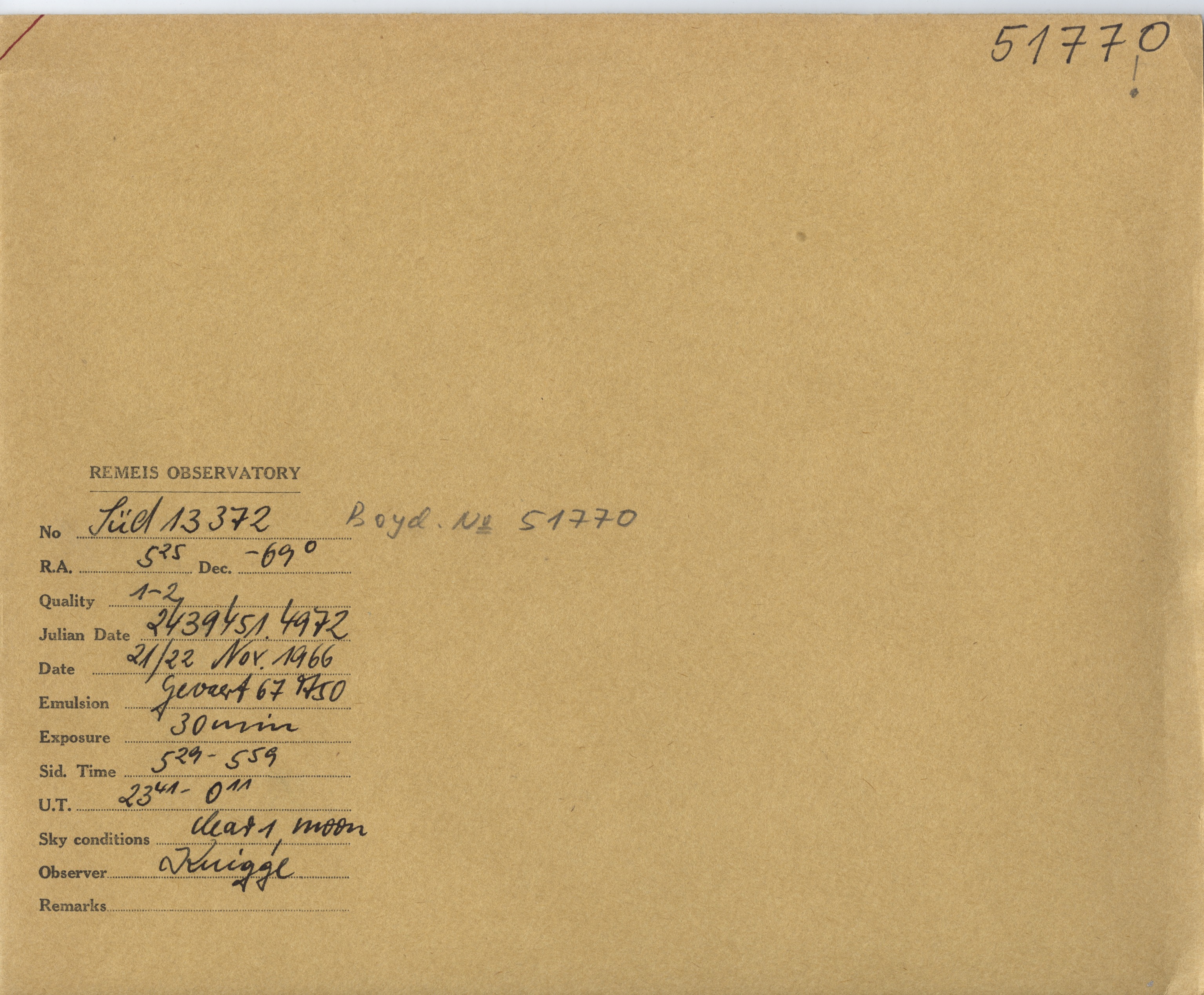 Plate envelope