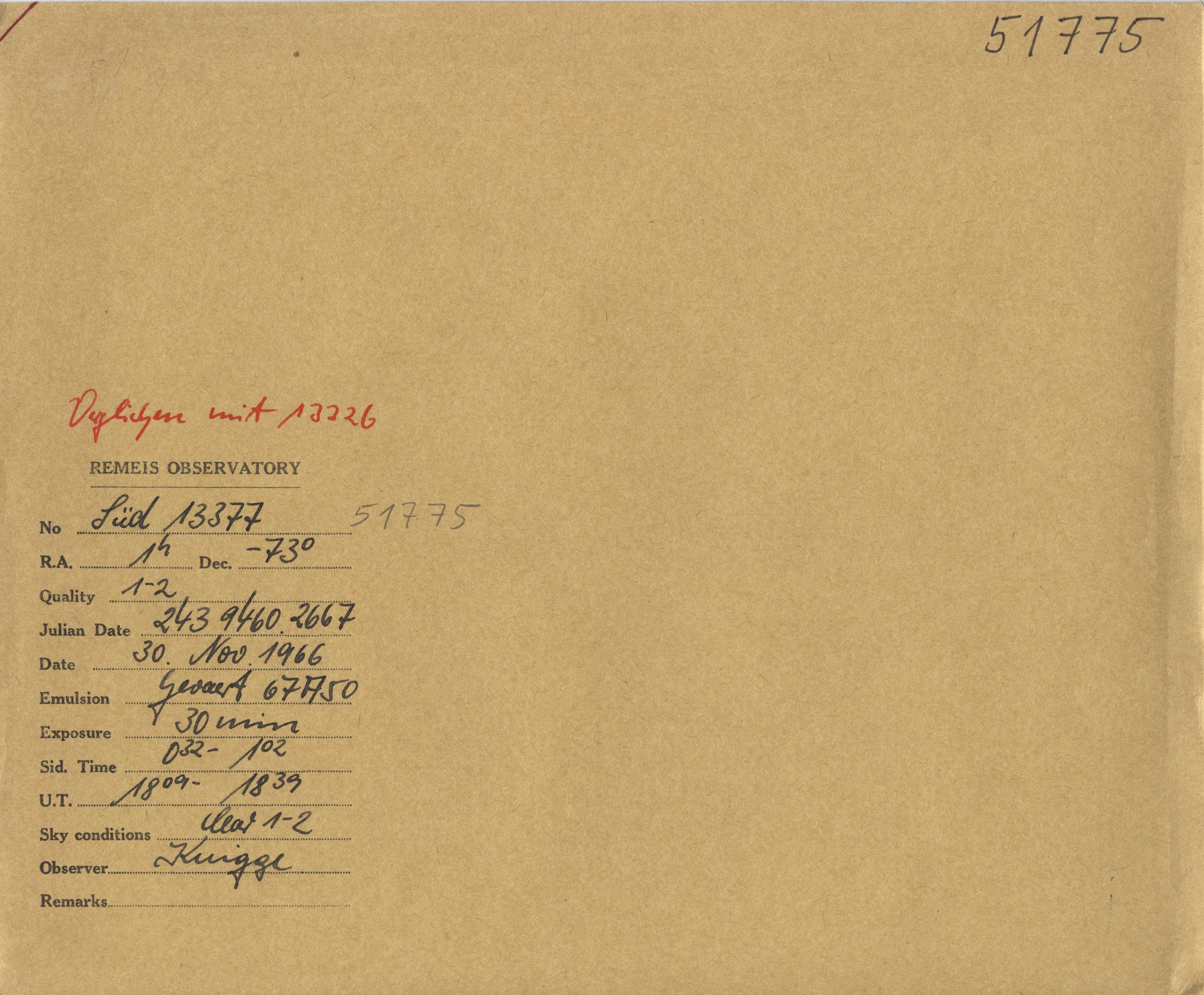 Plate envelope