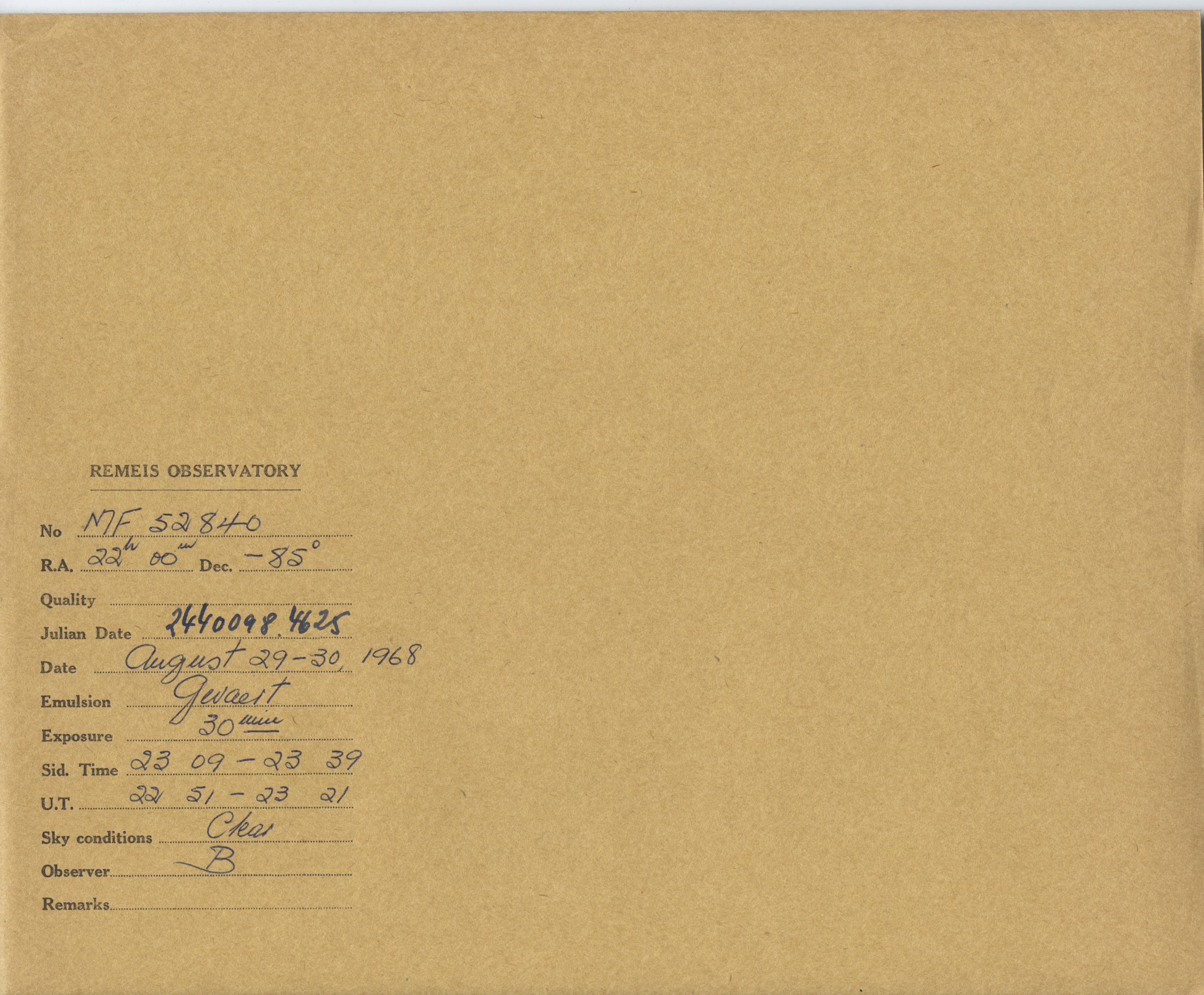 Plate envelope