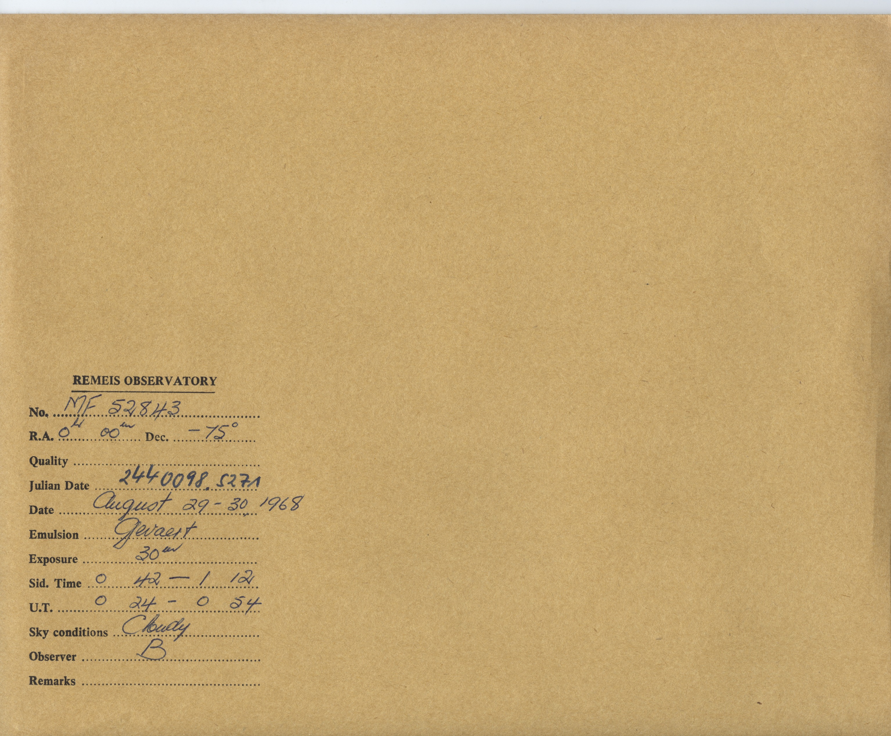 Plate envelope