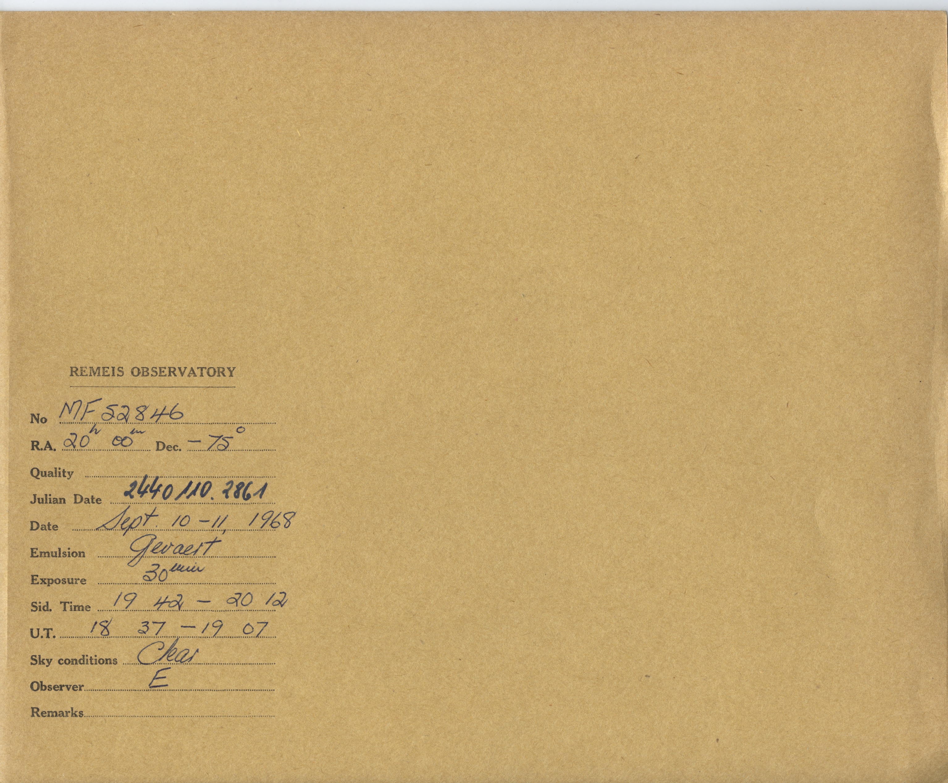 Plate envelope