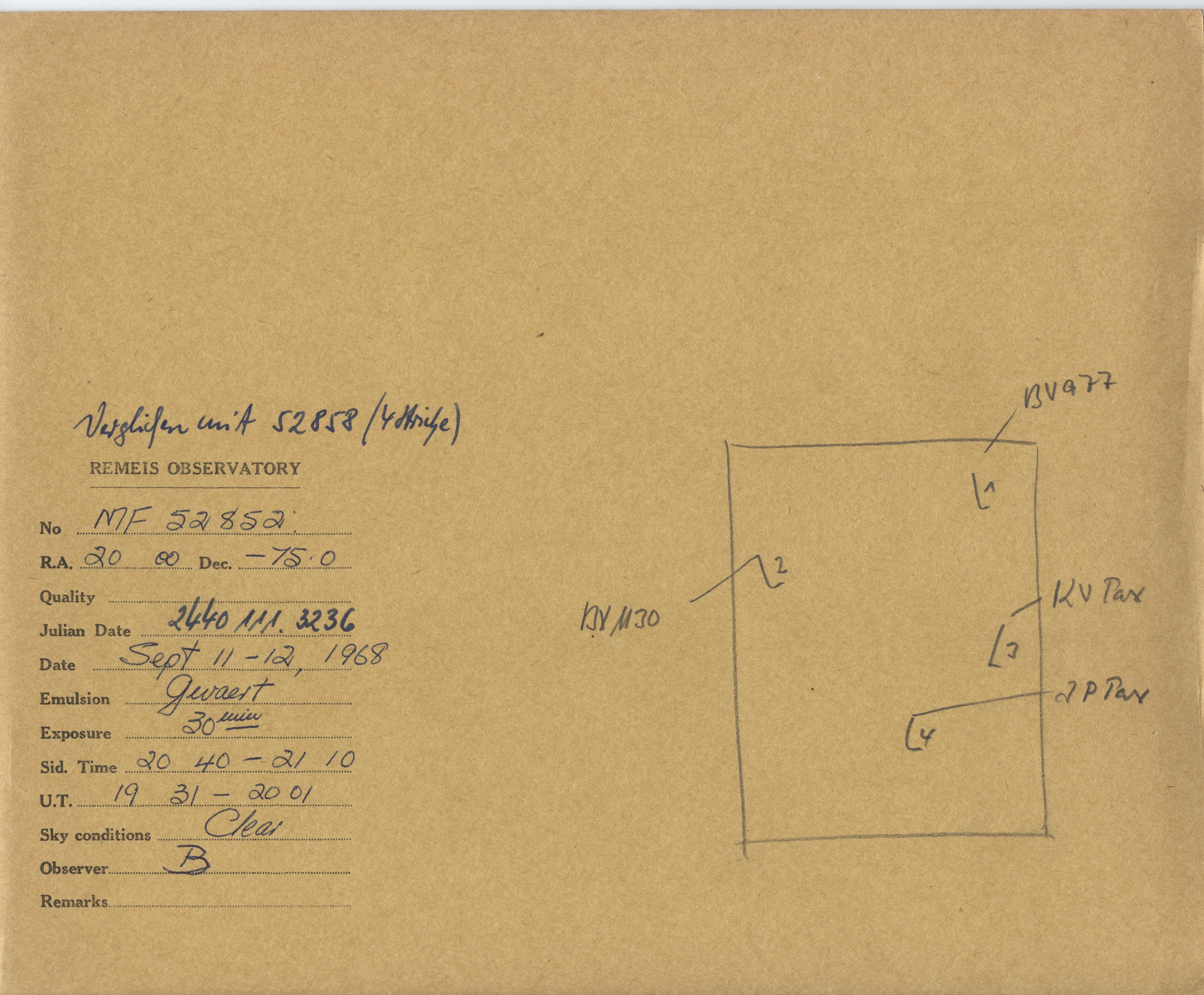 Plate envelope