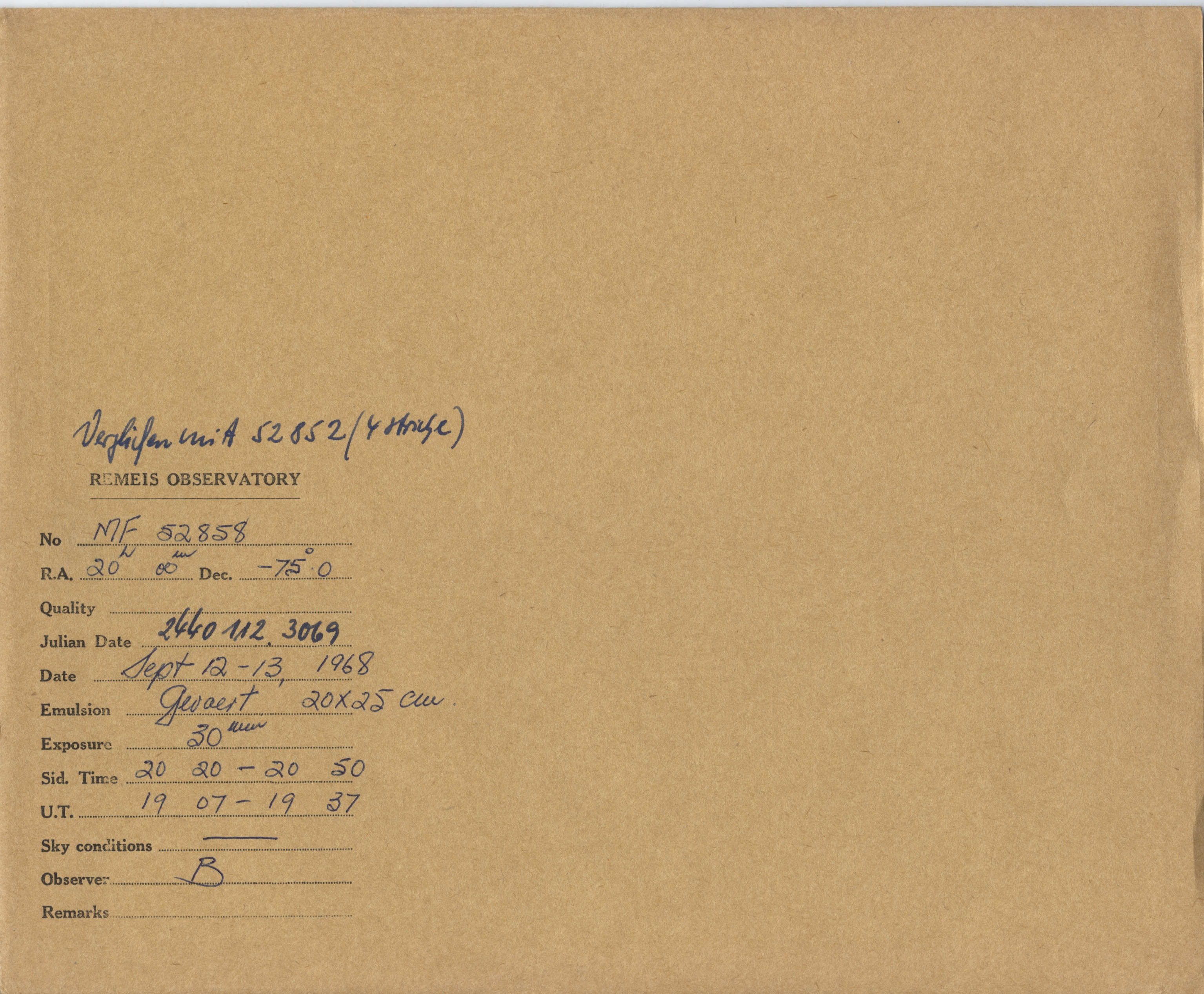 Plate envelope