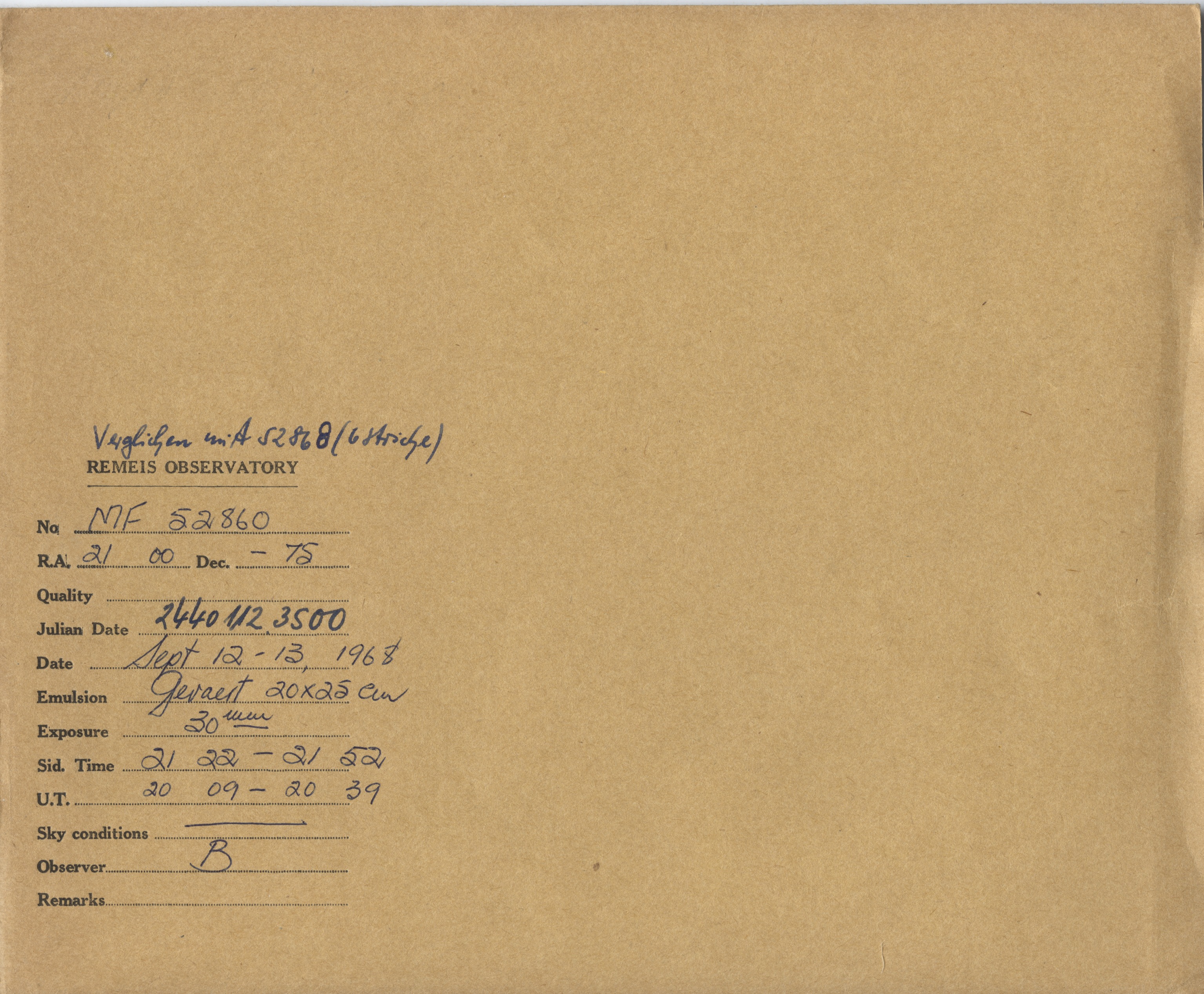 Plate envelope