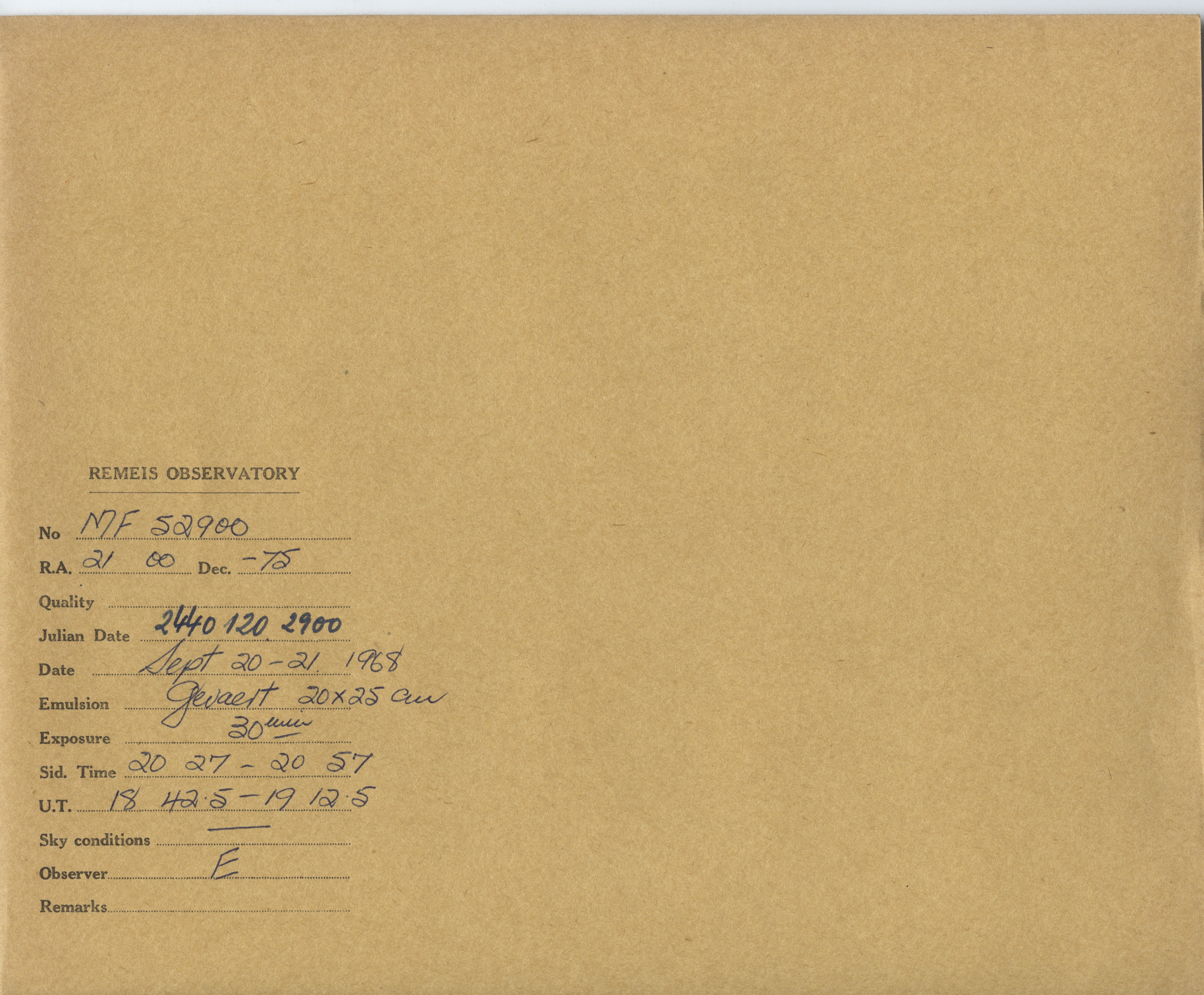 Plate envelope